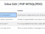 php-pdo-satır-içi-düzenleme